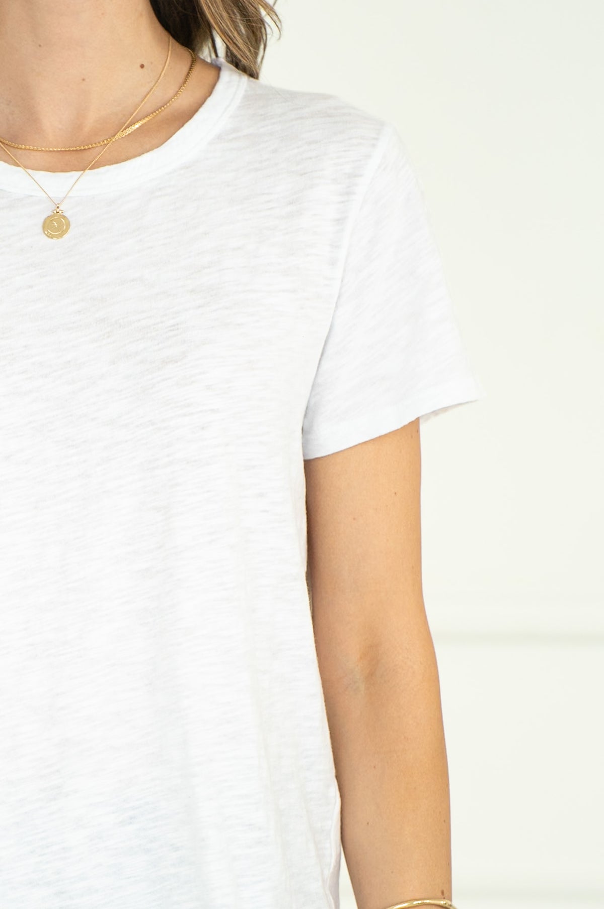 EVERYDAY COTTON CREW NECK TEE IN WHITE