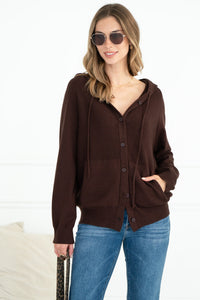 MARLOWE KNIT CARDIGAN WITH HOOD