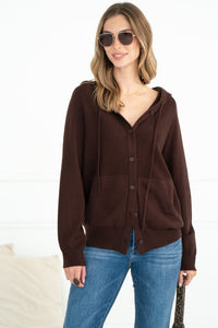MARLOWE KNIT CARDIGAN WITH HOOD