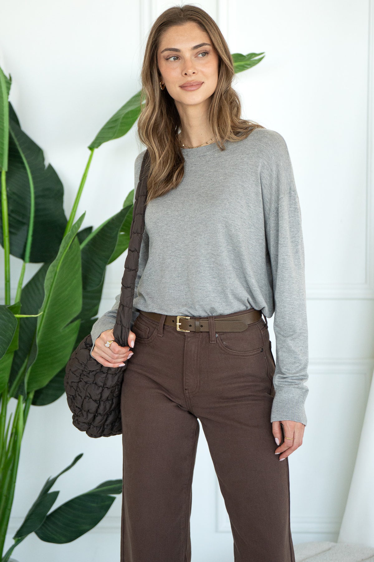 FORECASE LIGHTWEIGHT VISCOSE SWEATER-HG