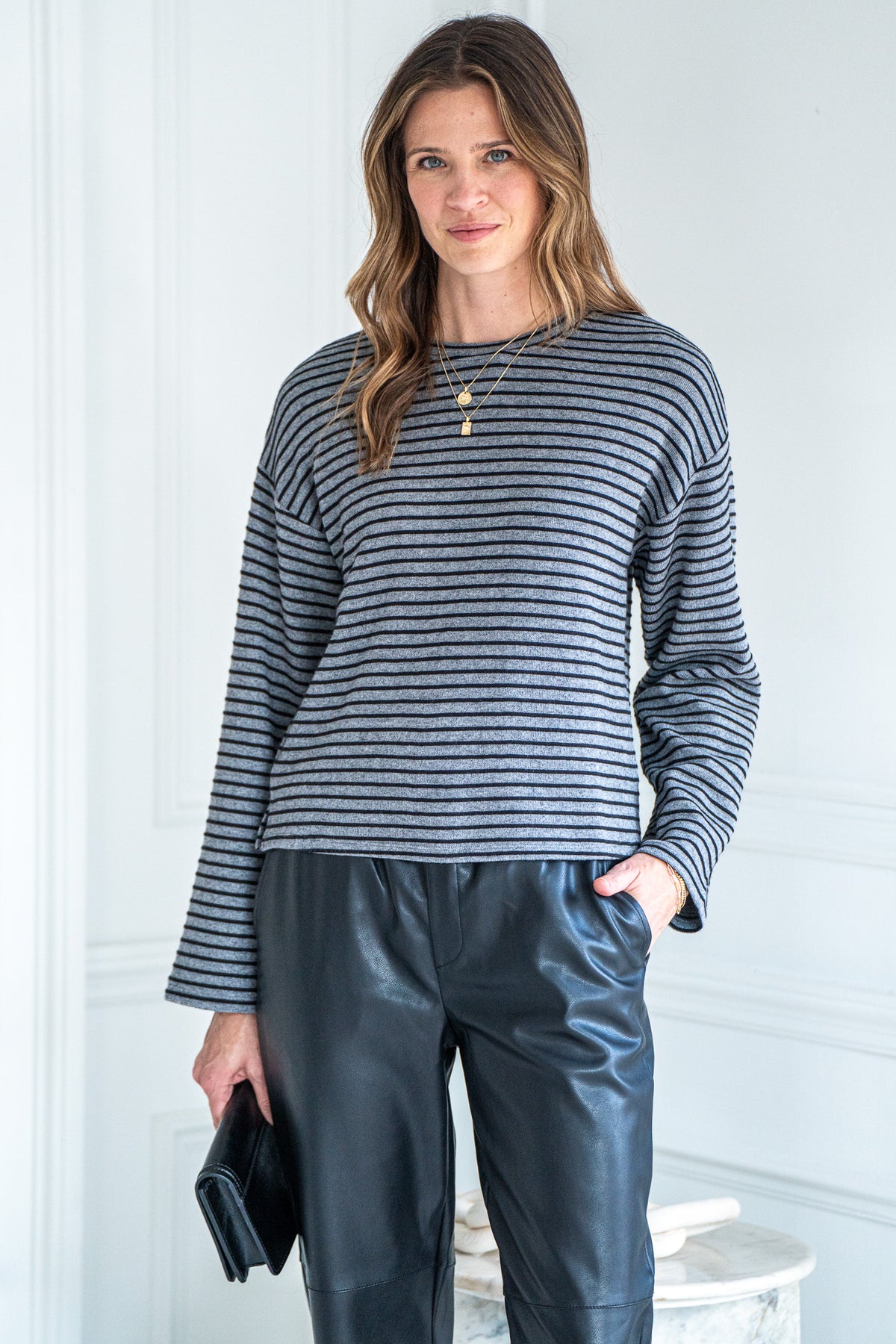 STRIPE OTTOMAN PULLOVER