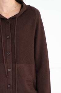 MARLOWE KNIT CARDIGAN WITH HOOD