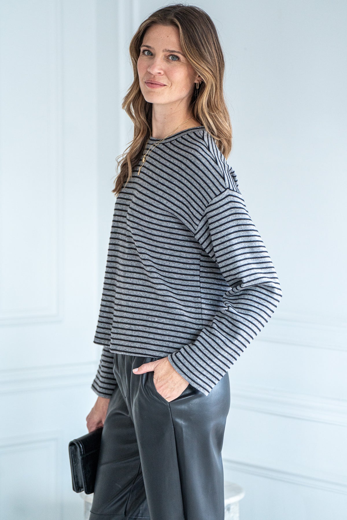 STRIPE OTTOMAN PULLOVER