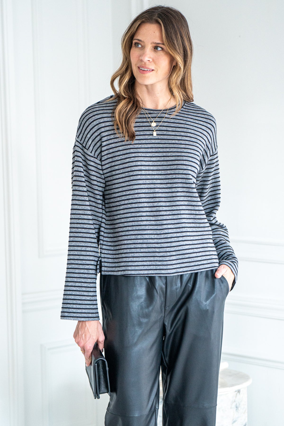 STRIPE OTTOMAN PULLOVER