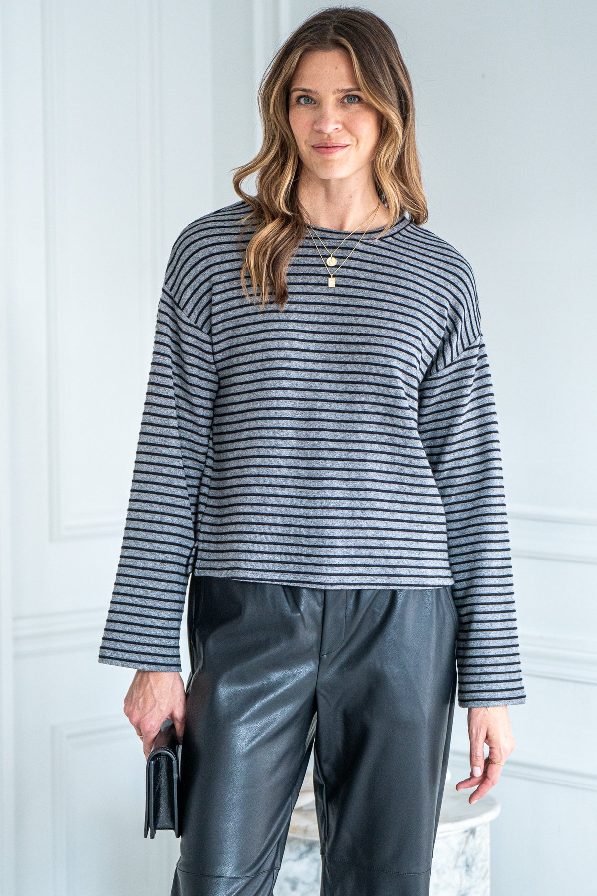 STRIPE OTTOMAN PULLOVER