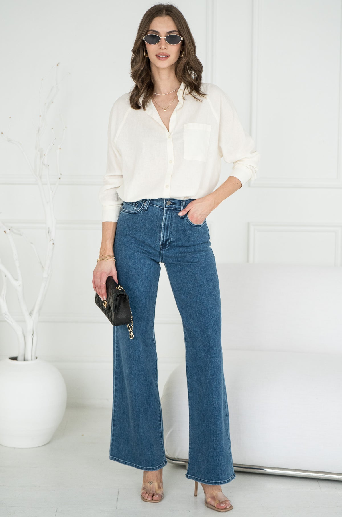 PERFECT LINEN TOP-WH