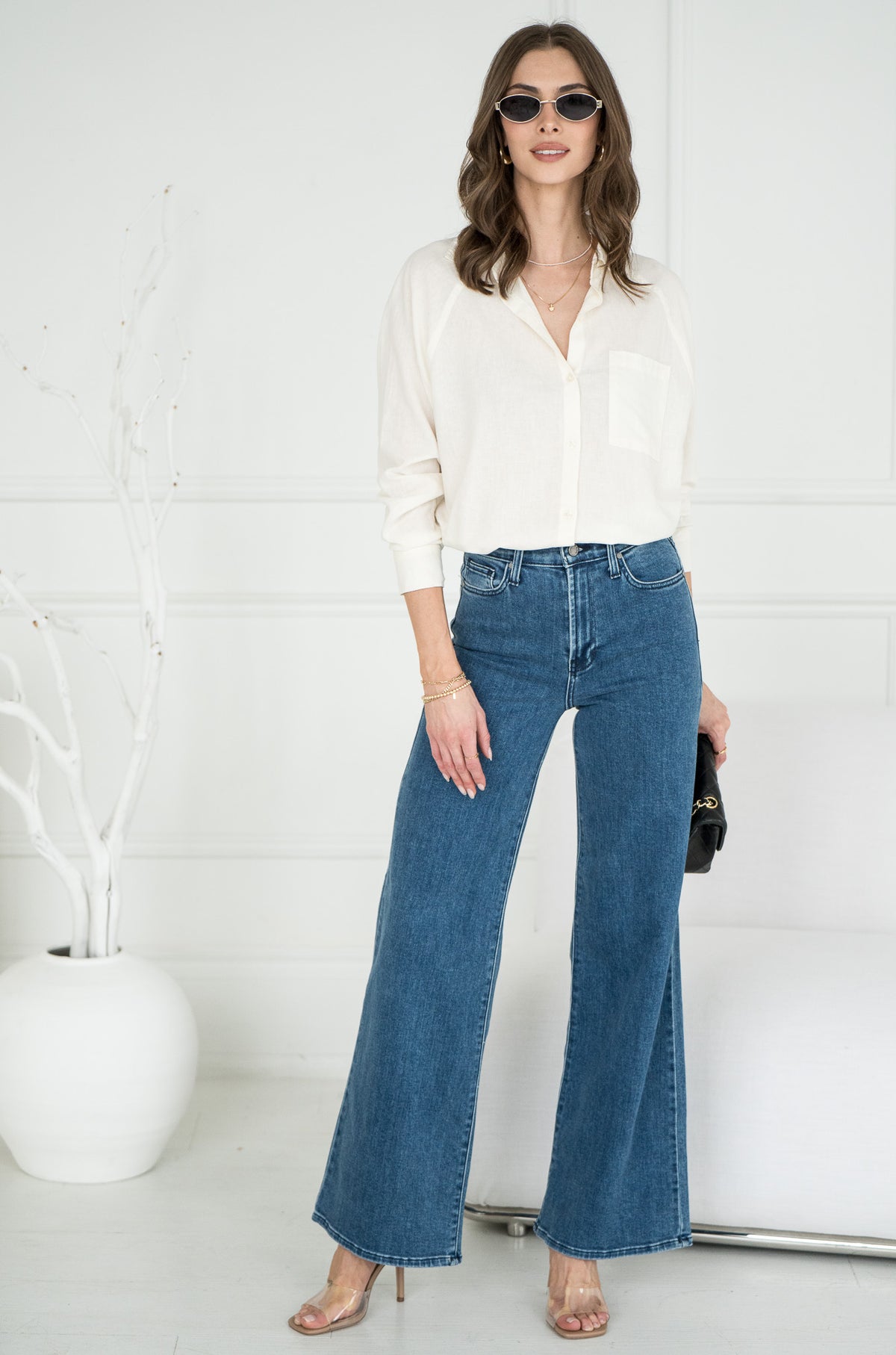 PERFECT LINEN TOP-WH