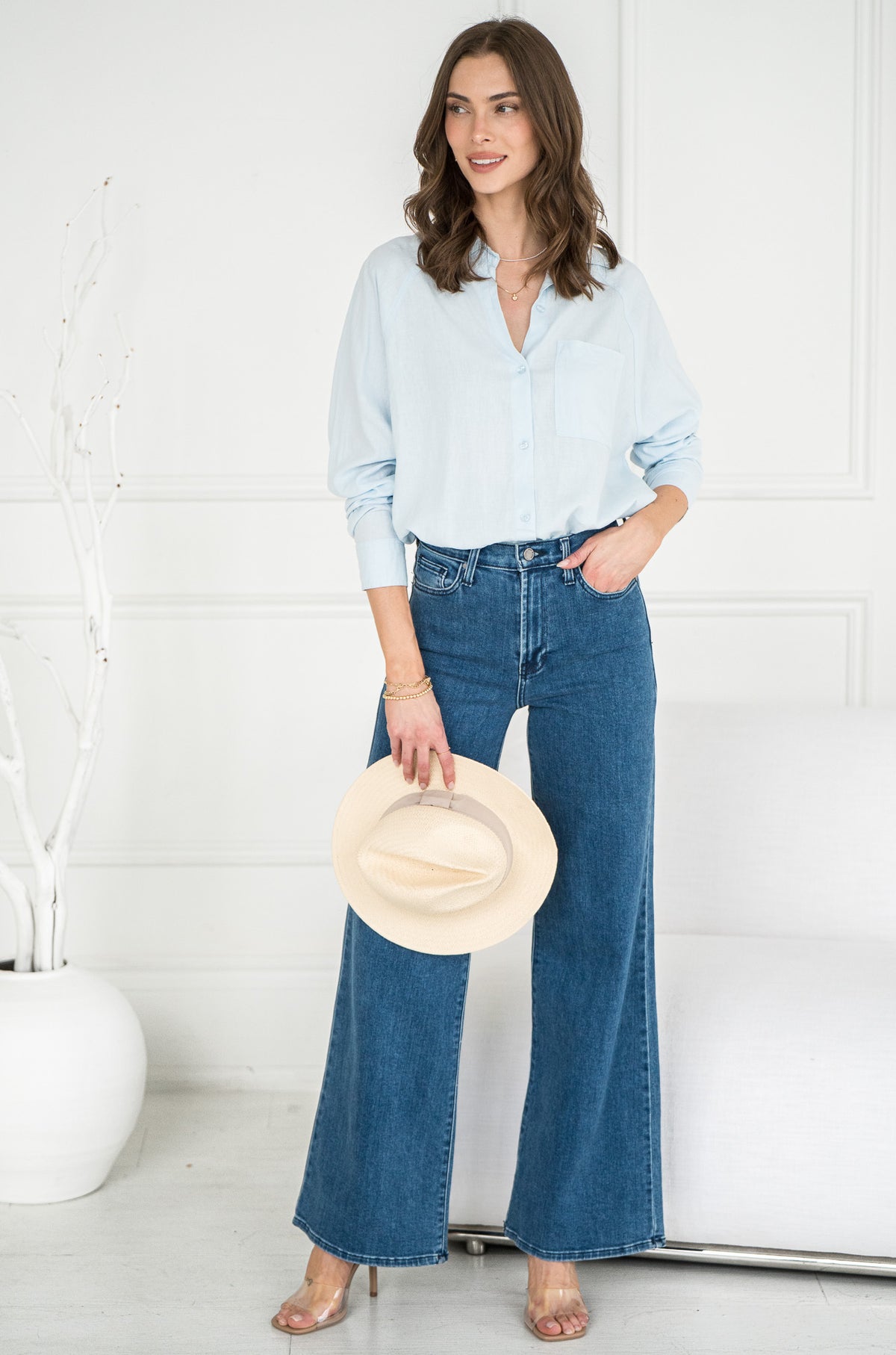 PERFECT LINEN TOP-SA