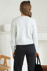 AISHA PEARL BUTTON SWEATER