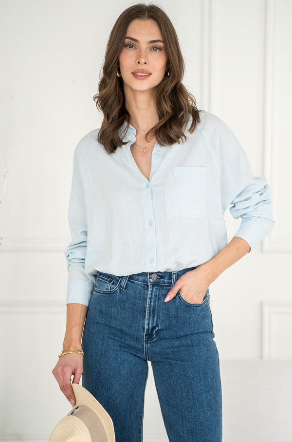 PERFECT LINEN TOP-SA