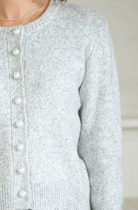 AISHA PEARL BUTTON SWEATER