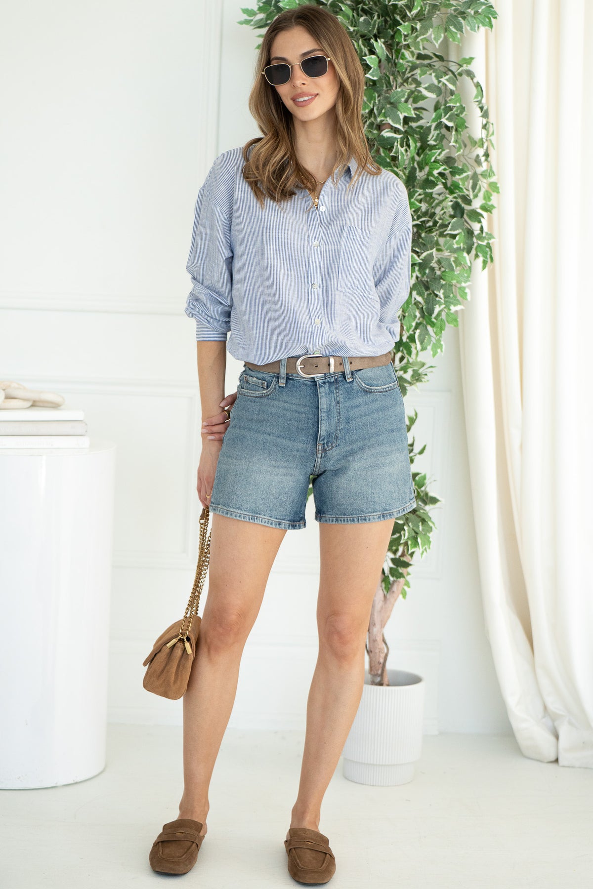 VVI JEAN SHORTS-BL