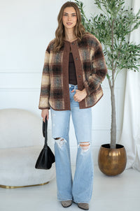YOUR HEART OR MINE PLAID JACKET