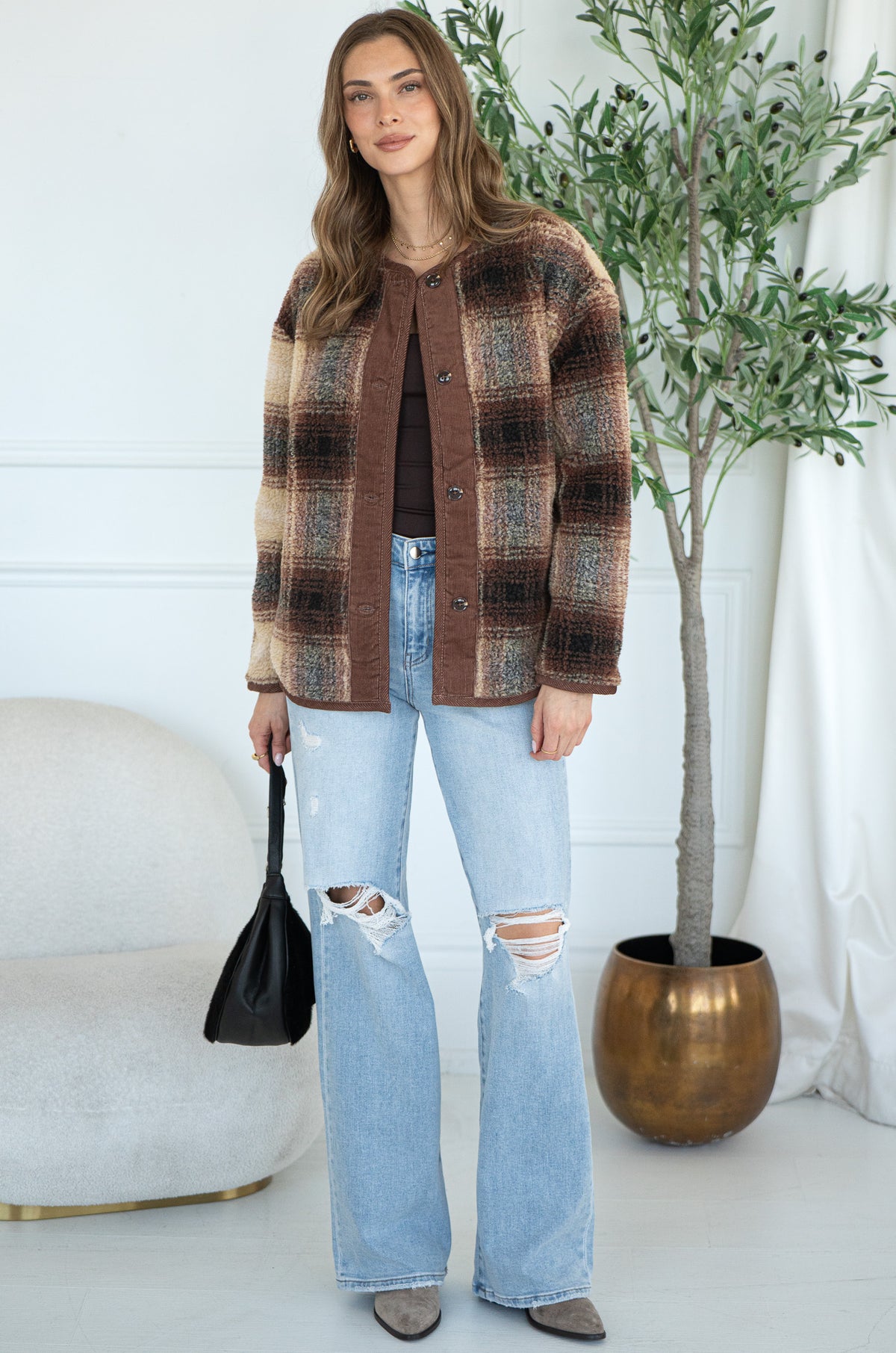 YOUR HEART OR MINE PLAID JACKET