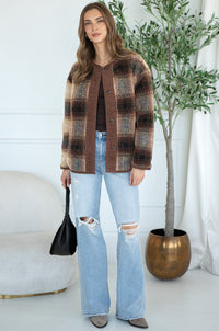 YOUR HEART OR MINE PLAID JACKET