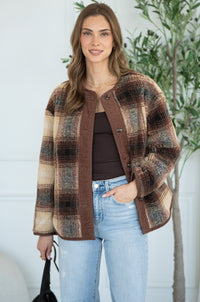 YOUR HEART OR MINE PLAID JACKET
