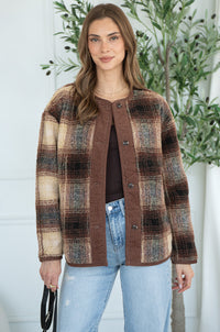 YOUR HEART OR MINE PLAID JACKET