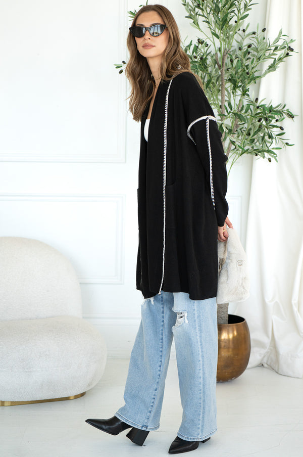 WHIPSTITCH OPEN CARDIGAN
