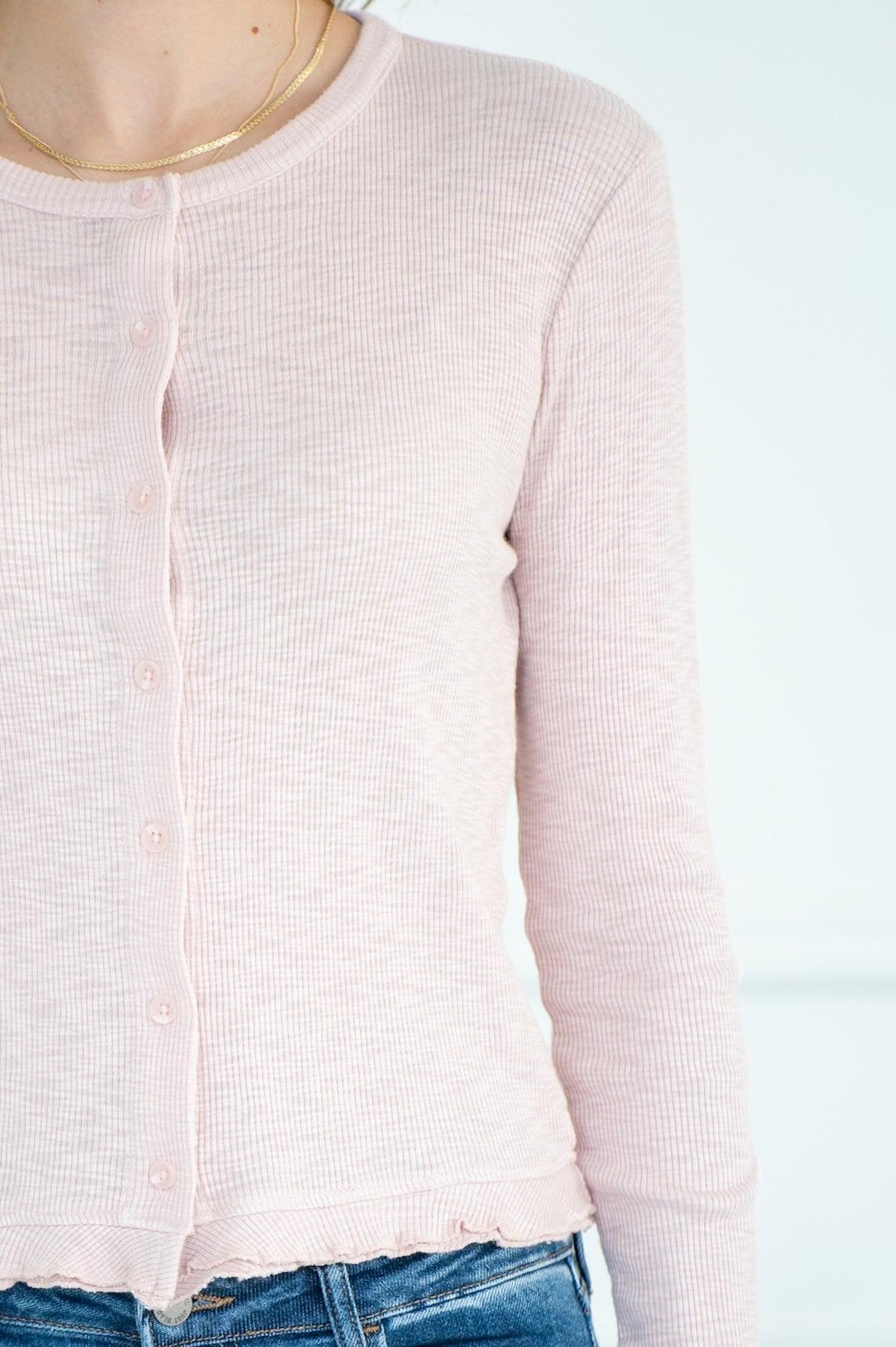 ST. TROPEZ COTTON MODAL CARDIGAN IN PINK