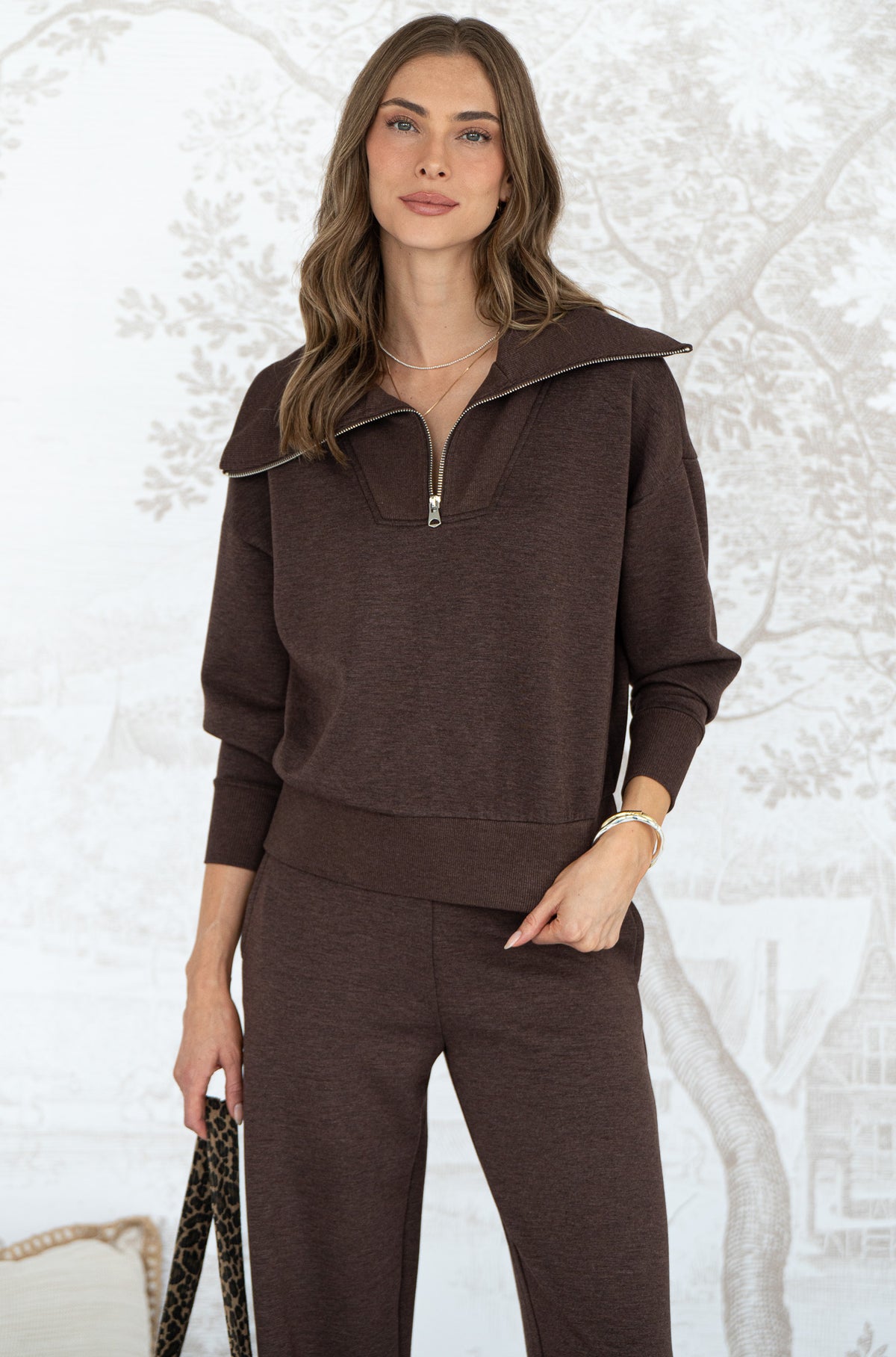 SOLENE LUX HALF ZIP PULLOVER