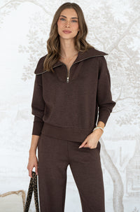 SOLENE LUX HALF ZIP PULLOVER
