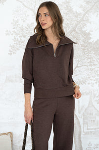 SOLENE LUX HALF ZIP PULLOVER