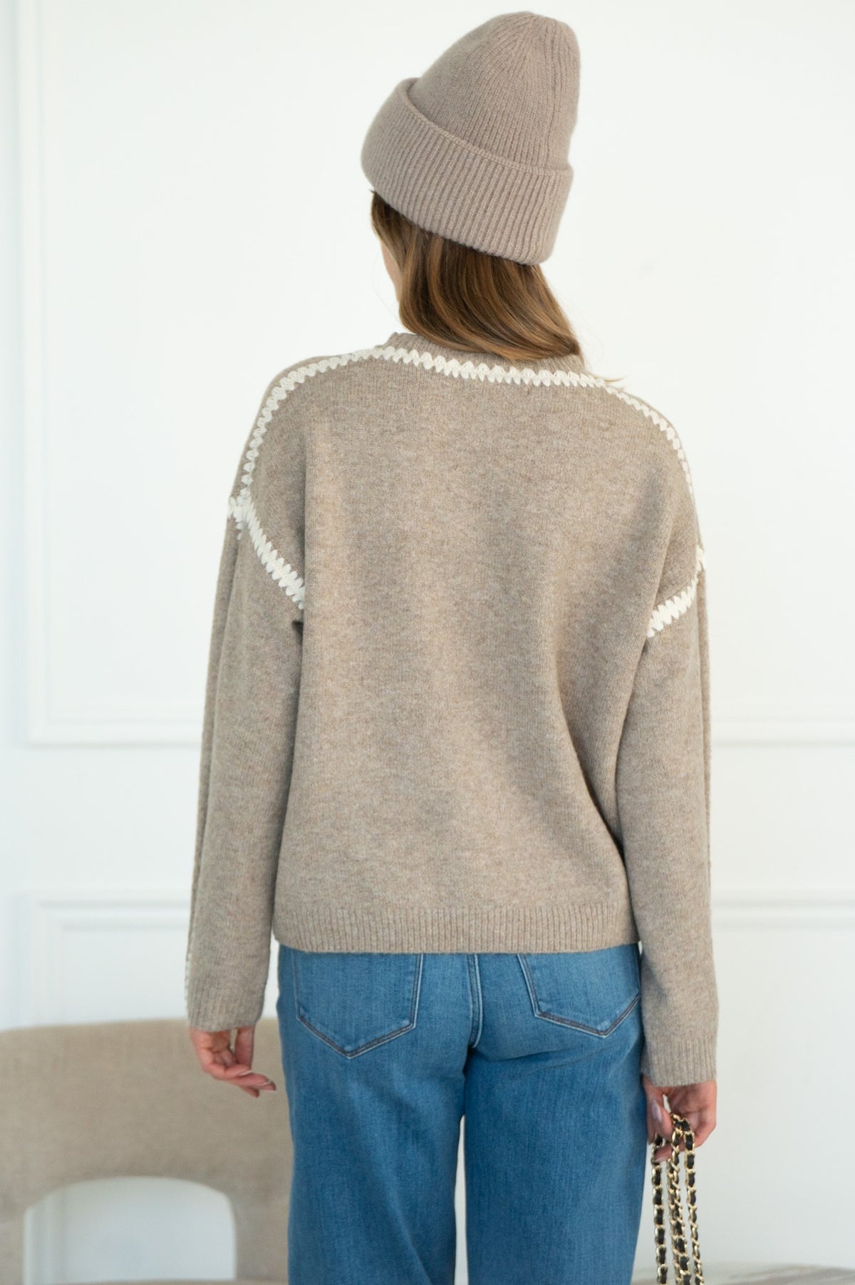 WISHLIST STITCH DETAIL SWEATER