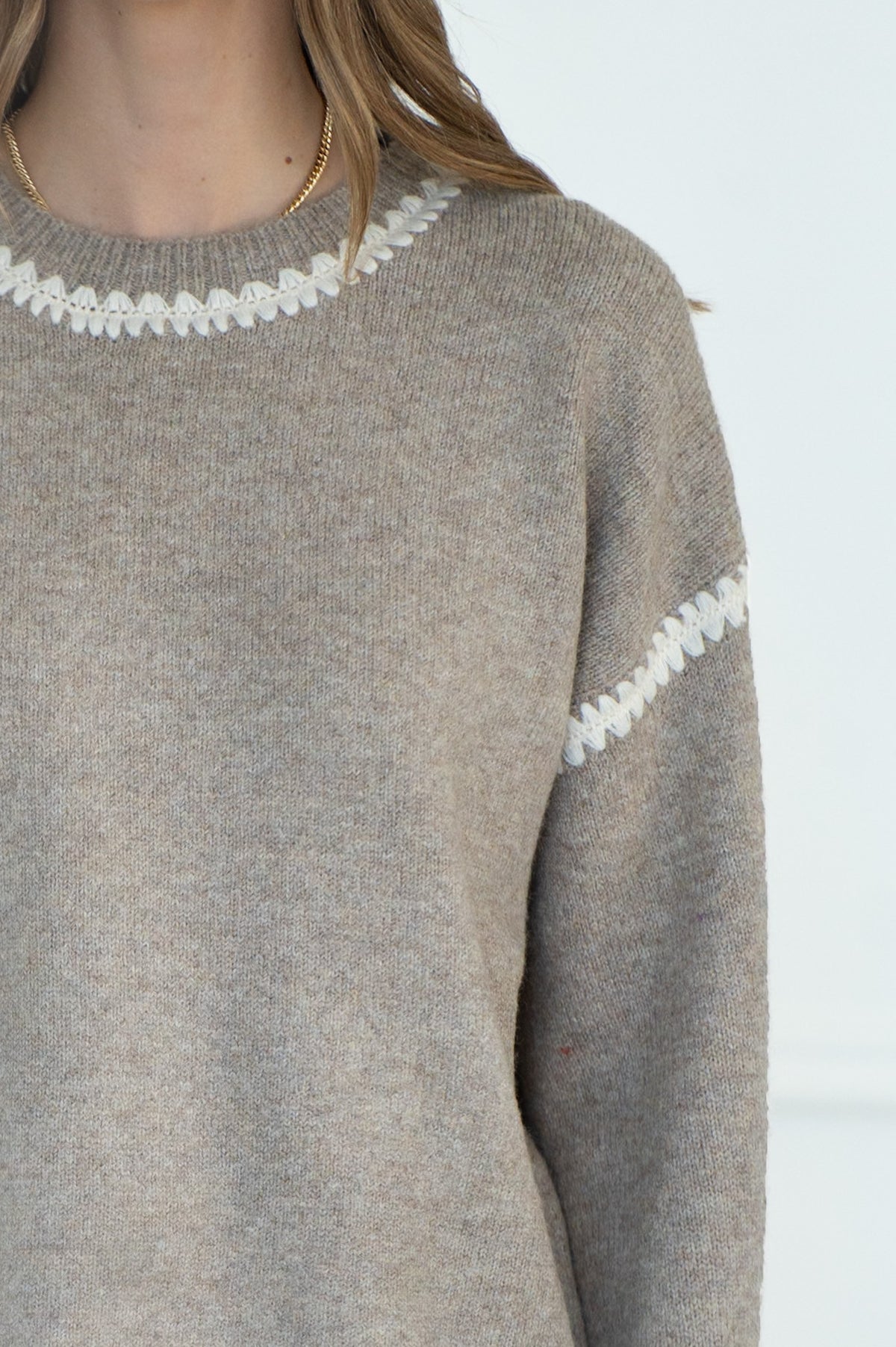 WISHLIST STITCH DETAIL SWEATER