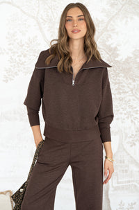 SOLENE LUX HALF ZIP PULLOVER