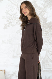SOLENE LUX HALF ZIP PULLOVER
