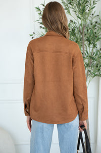 LAST NIGHT FAUX SUEDE SHIRT