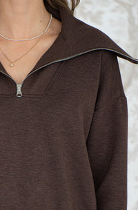 SOLENE LUX HALF ZIP PULLOVER