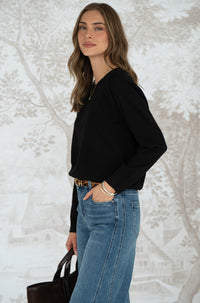 LITA RAGLAN SWEATER-BK