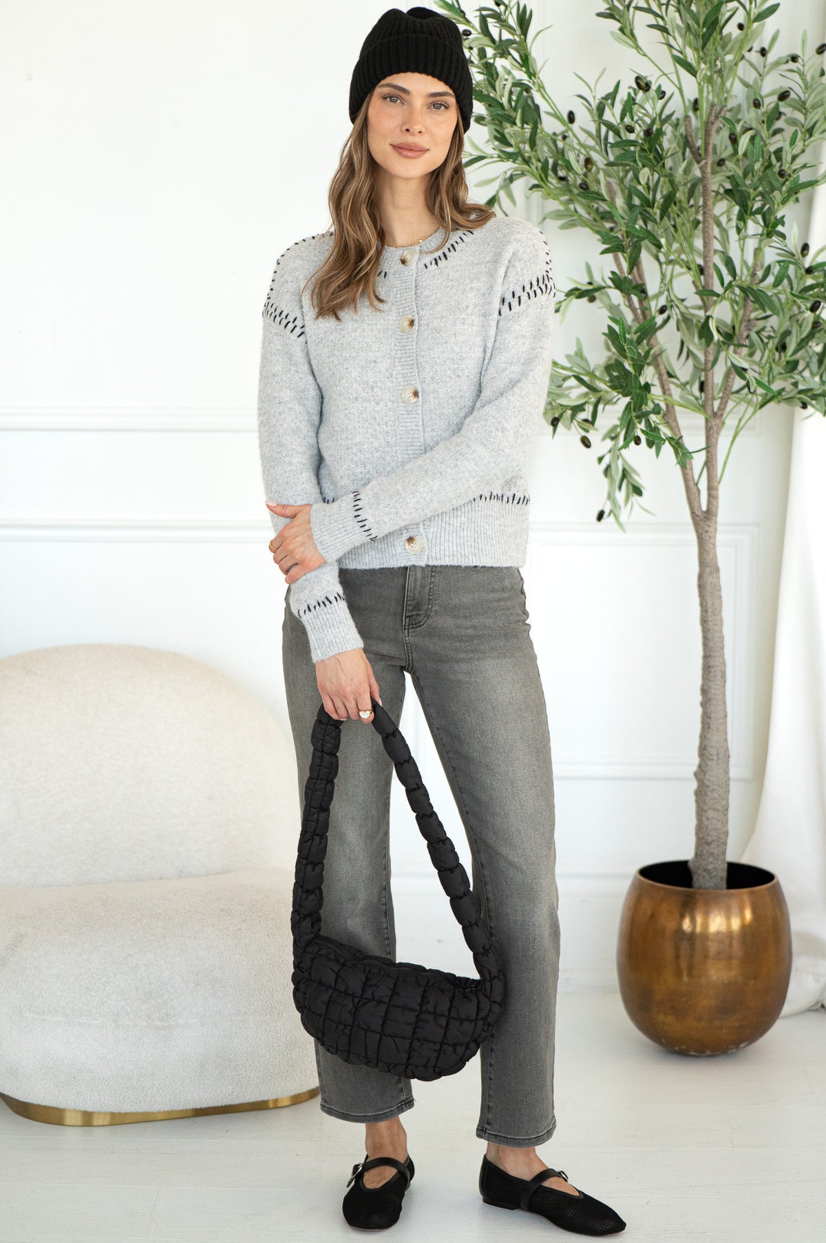 MY STORY WHIPSTITCH CARDIGAN