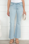 MADDY HIGH RISE FLARE JEANS-LB