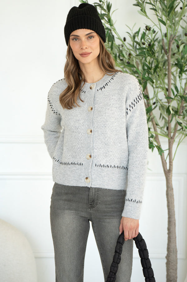 MY STORY WHIPSTITCH CARDIGAN