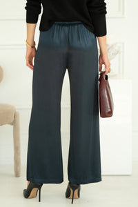 SABLYN DRAPEY WIDE LEG PANTS IN NAVY