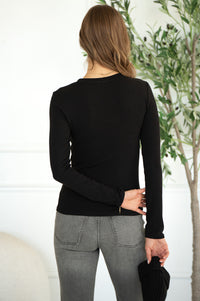 ENVY MODAL RIBBED L/S TOP-BK