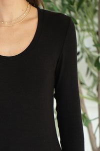 ENVY MODAL RIBBED L/S TOP-BK