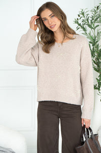 BOWS PEARL SWEATER
