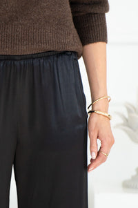 SABLYN DRAPEY WIDE LEG PANTS IN BLACK