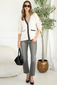 LOVER CONTRAST CARDIGAN