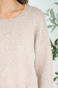 BOWS PEARL SWEATER