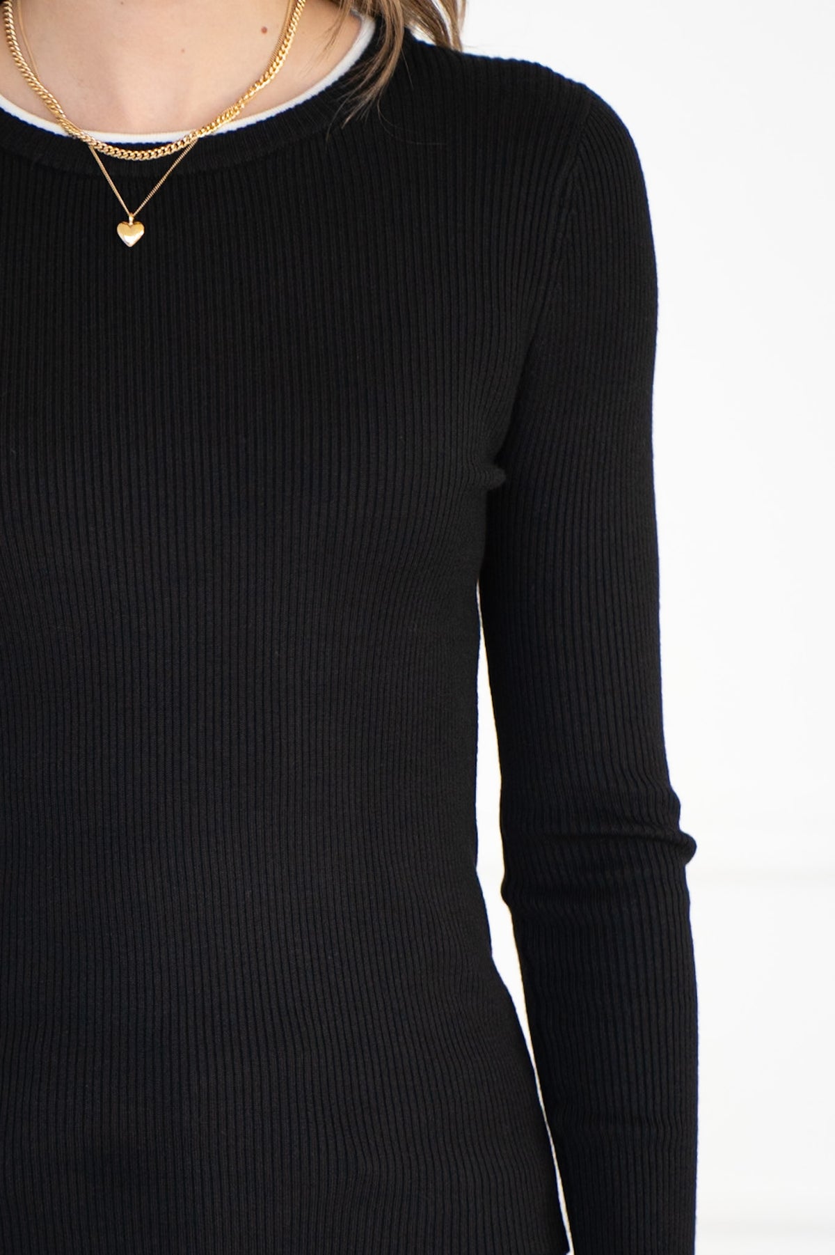NO RUSH RIBBED CONTRAST TOP