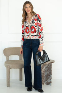 LINDEN FLORAL CARDIGAN