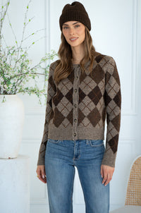 GRACE ARGYLE SWEATER-BR