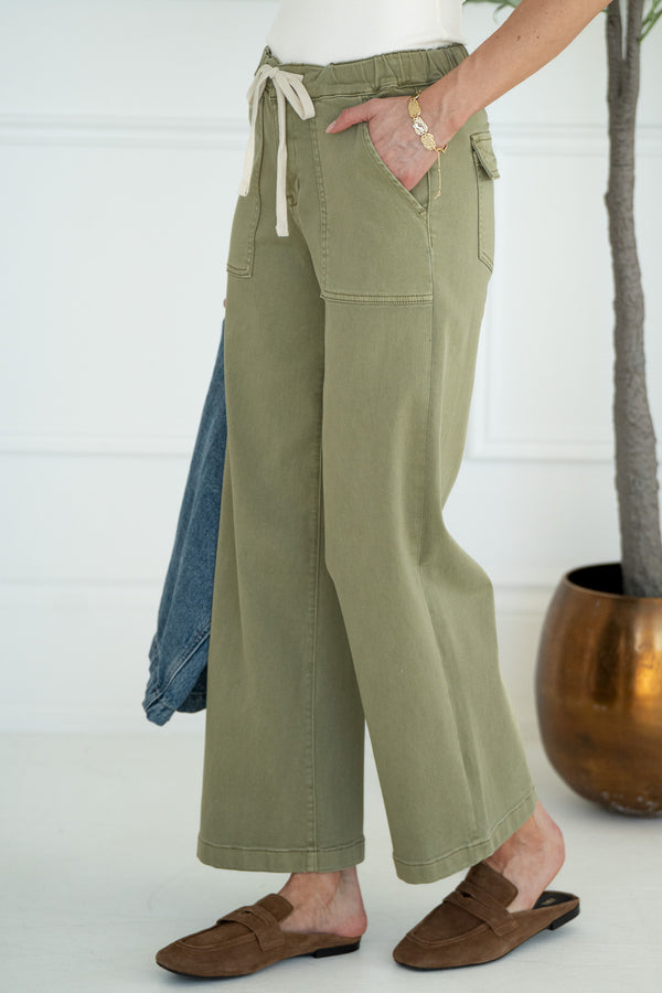 BICOASTAL STRETCH CARGO PANTS-OL