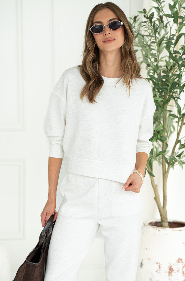 YVES LUX WHIPSTITCH DETAIL PULLOVER