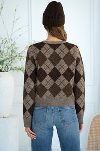 GRACE ARGYLE SWEATER-BR