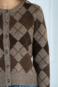 GRACE ARGYLE SWEATER-BR